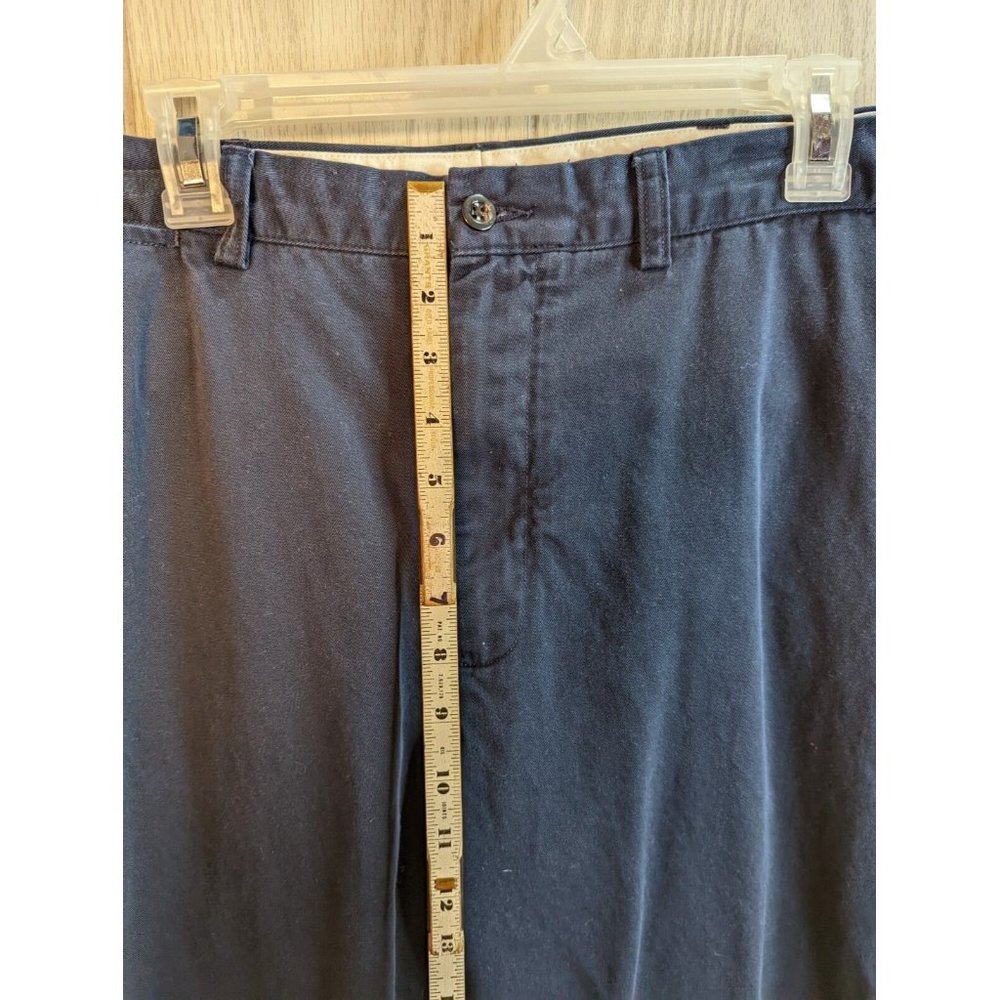 VTG Polo Ralph Lauren Prospect Pant 36x30 Classic Chino Flat Front Navy Blue - Picture 3 of 8